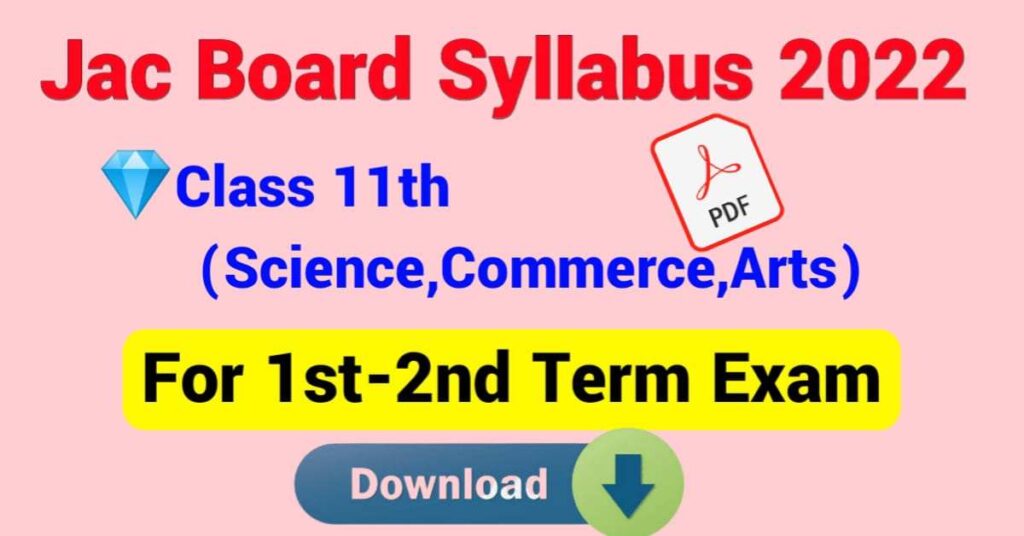 JAC Class 11th 2nd Term Syllabus 2022(Download)