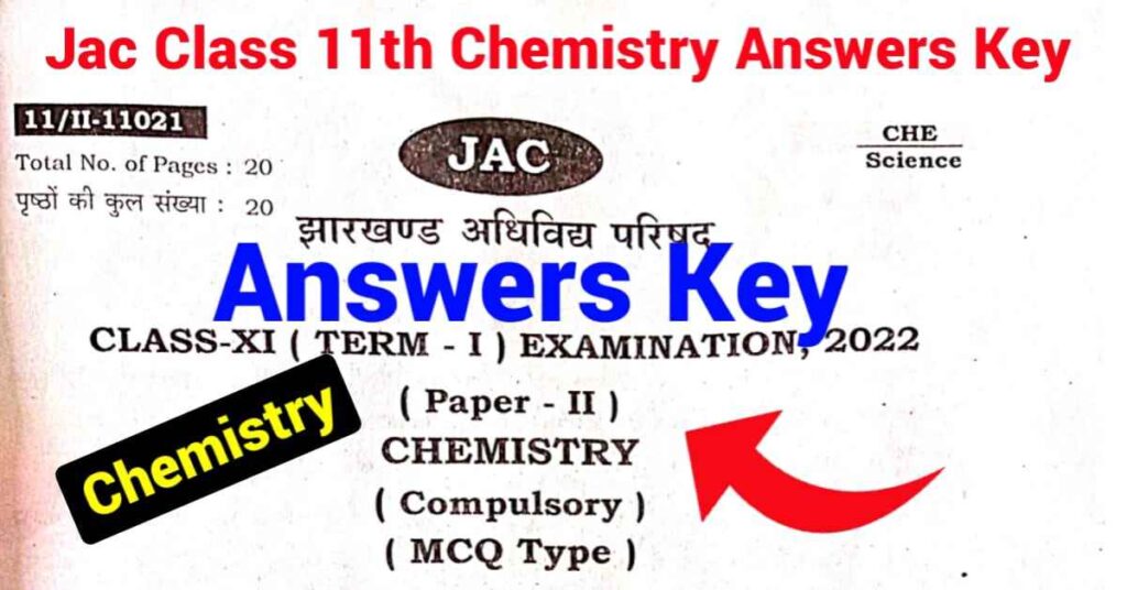 JAC Class 11th Chemistry Answers Key 2022
