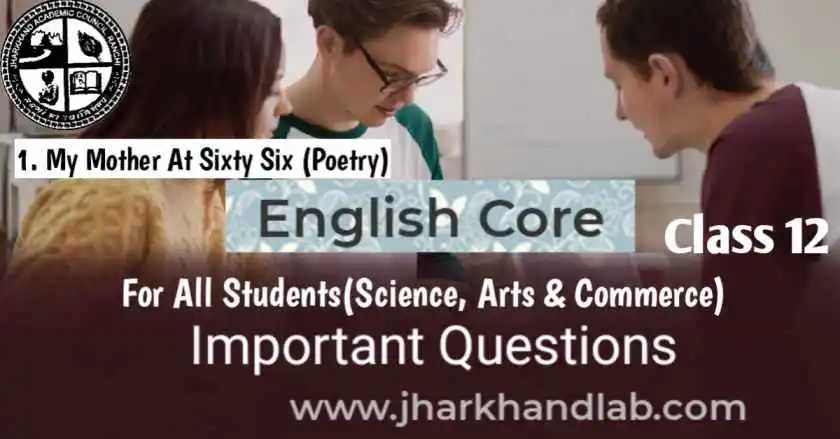 JAC 12th English Core Important Questions (Ch. 1) Poetry Flamingo