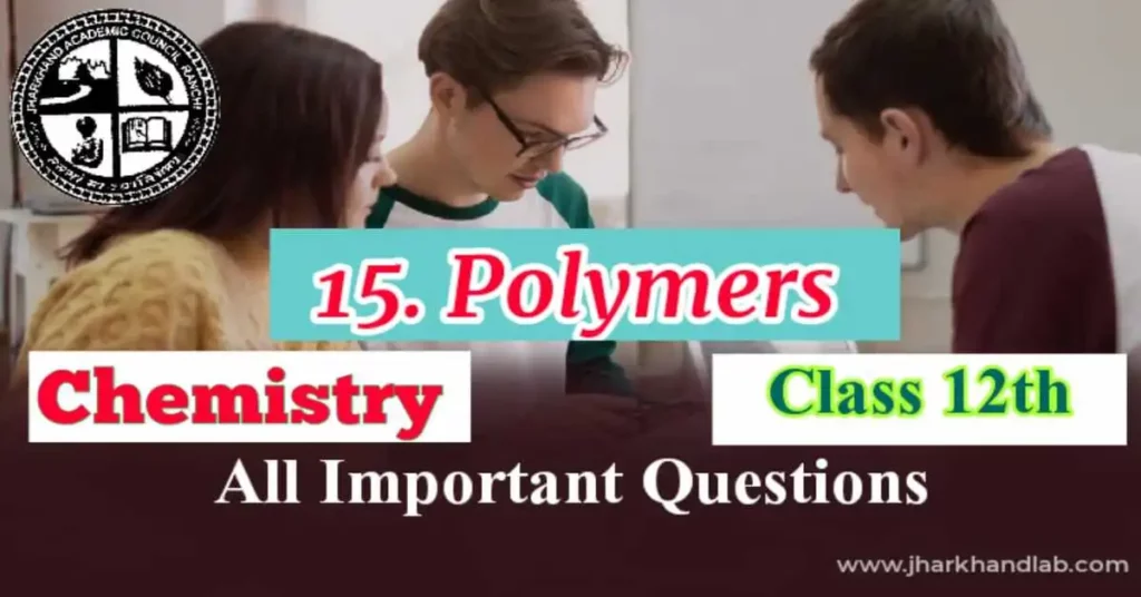 JAC 12th Chemistry Important Questions Ch15 2023 Polymers