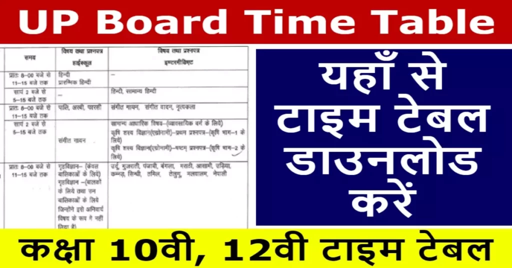 UP-Board-Time-Table-2023