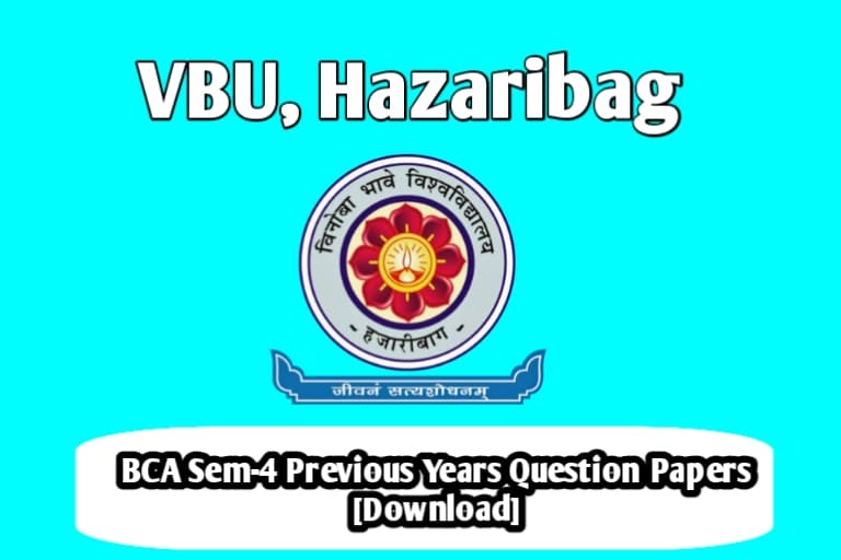 VBU BCA Semester 4 Previous Years Question Papers[Download]
