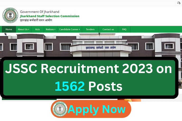 JSSC Recruitment 2023 on 1562 Posts Apply Now
