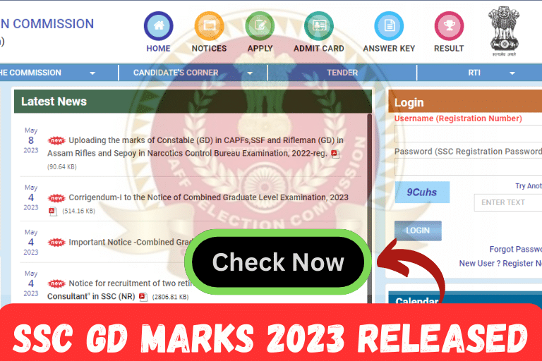 SSC GD Marks 2023 Released Check Now