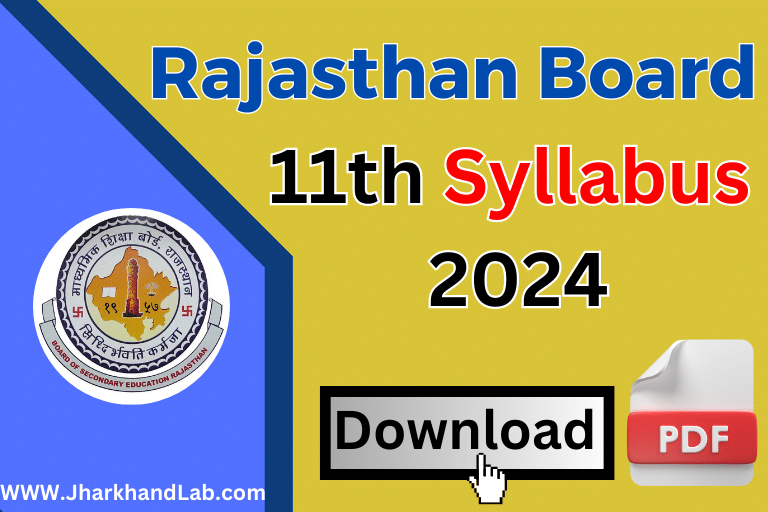 Rajasthan Board Class 11th Syllabus 2024 [ PDF Download ]