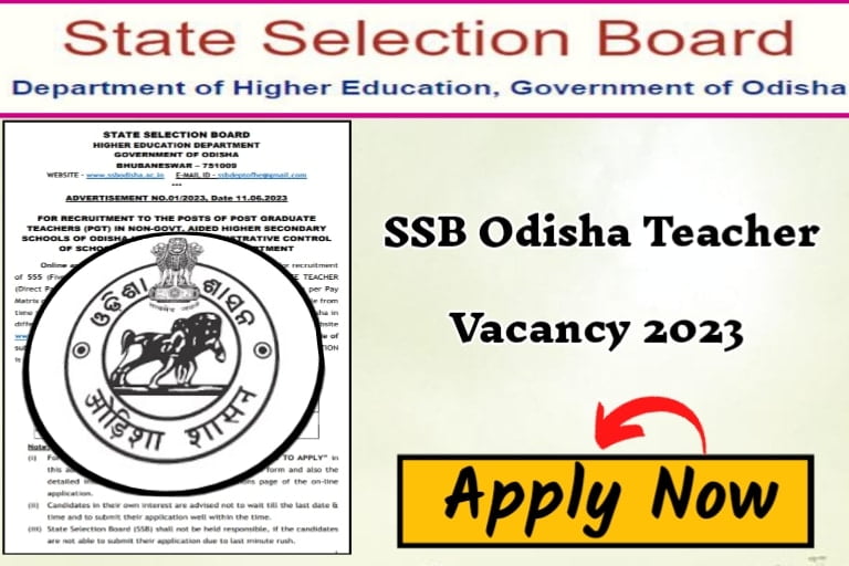 SSB Odisha Teacher Vacancy 2023 2