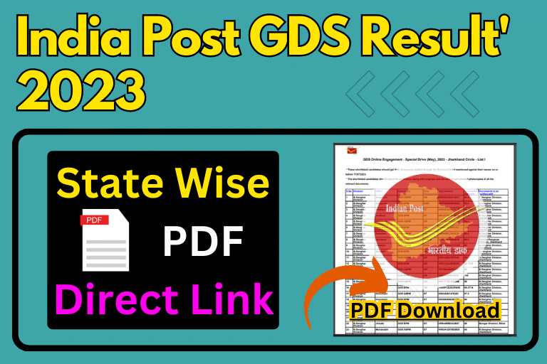 India Post GDS Result 2023 Out For 12828 Posts