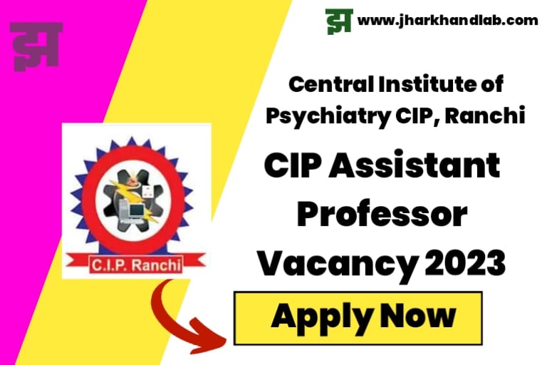 CIP Assistant Professor Vacancy 2023