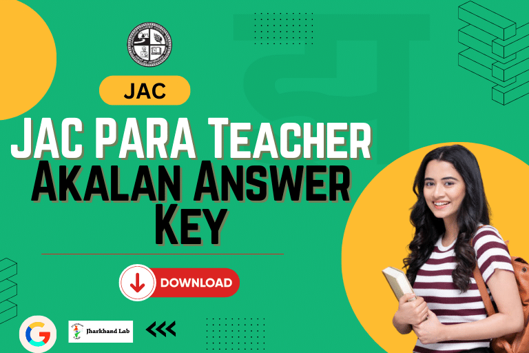 JAC Para Teacher Akalan Answer key 2023