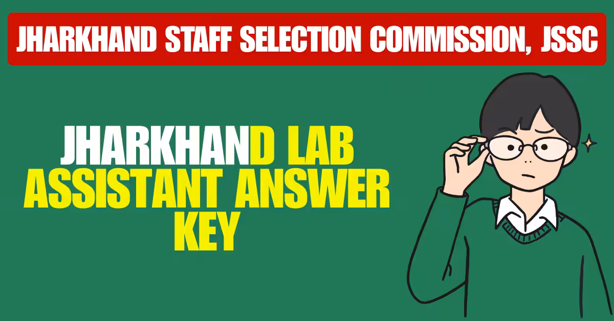 Jharkhand Lab Assistant Answer Key 2024