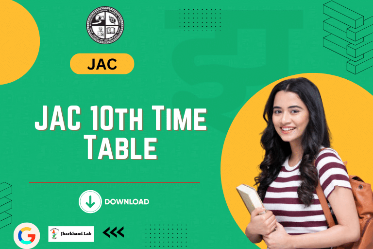JAC 10th Exam Timetable 2024