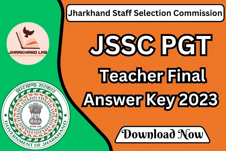 JSSC PGT Teacher Final Answer Key 2023 [ Download Now ]