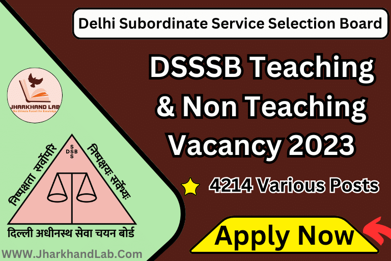 DSSSB Teaching and Non Teaching Vacancy 2024 [ Apply Now ]